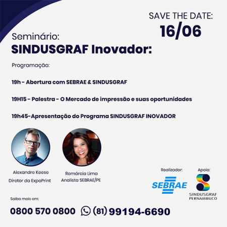Projeto Sindusgraf Inovador é anunciado