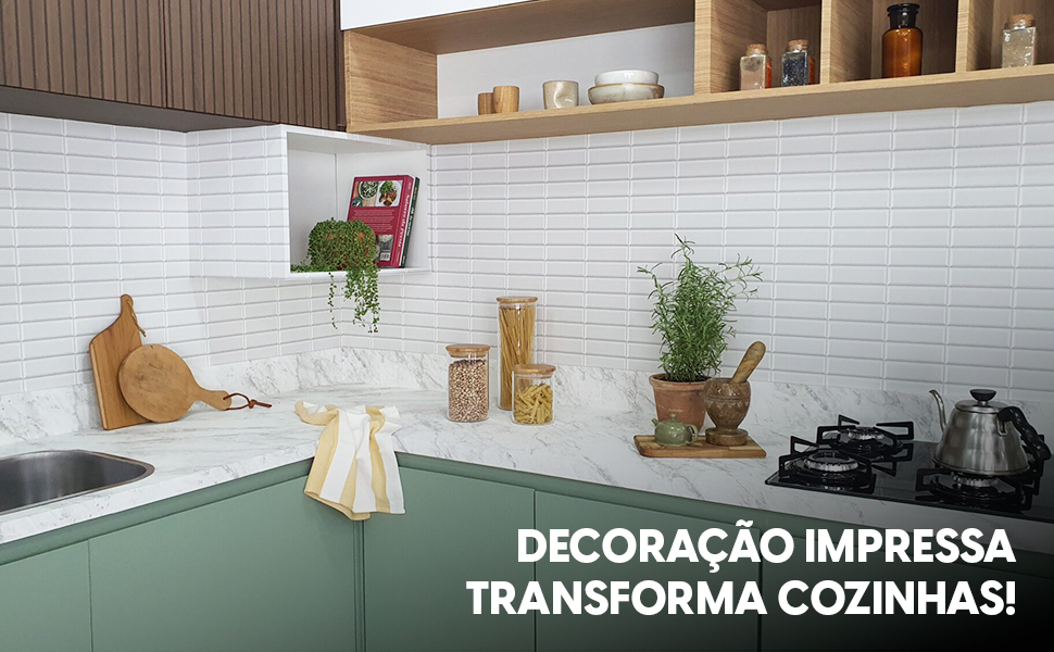 Decoração impressa transforma cozinhas!