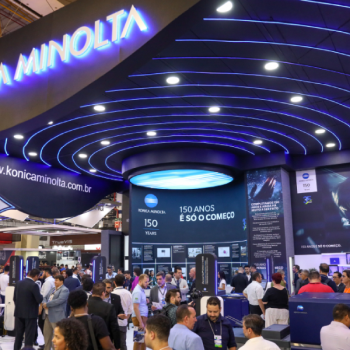Konica Minolta comemorou 150 anos de história com mega participação na FESPA Digital Printing 2023