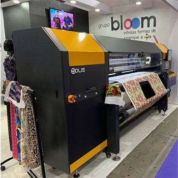 Impressora digital têxtil da Solis é destaque do Grupo Bloom na FESPA Digital Printing 2023